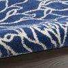 7’ x 10’ Navy and Ivory Floral Area Rug