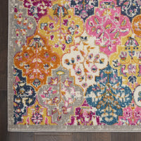 4’ x 6’ Muted Brights Floral Diamond Area Rug