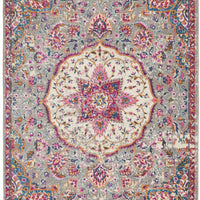 4’ x 6’ Gray and Pink Medallion Area Rug