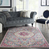 4’ x 6’ Gray and Pink Medallion Area Rug