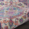 2’ x 3’ Pink and Blue Floral Medallion Scatter Rug