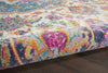 4’ x 6’ Pink and Blue Floral Medallion Area Rug