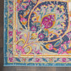 5’ x 7’ Pink and Blue Floral Medallion Area Rug