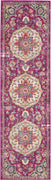 2’ x 6’ Pink and Ivory Medallion Runner Rug