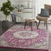 5’ x 7’ Pink and Ivory Medallion Area Rug