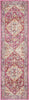 2’ x 8’ Ivory and Pink Oriental Runner Rug