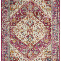 4’ x 6’ Ivory and Pink Oriental Area Rug