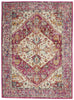 5’ x 7’ Ivory and Pink Oriental Area Rug