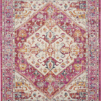 7’ x 10’ Ivory and Pink Oriental Area Rug