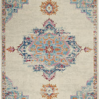 4’ x 6’ Gray Distressed Medallion Area Rug