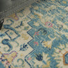 5’ x 7’ Light Blue and Ivory Distressed Area Rug