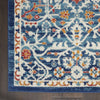 5’ x 7’ Blue White Multi Medallion Area Rug