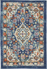 2’ x 3’ Blue and Ivory Medallion Scatter Rug