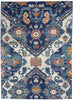 5’ x 7’ Blue and Ivory Persian Patterns Area Rug