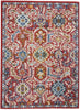 4’ x 6’ Red and Multicolor Decorative Area Rug