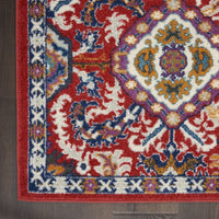 8’ x 10’ Red and Multicolor Decorative Area Rug