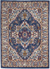 5’ x 7’ Blue and Ruby Medallion Area Rug