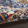 5’ x 7’ Blue and Ruby Medallion Area Rug