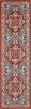 2’ x 8’ Red and Ivory Medallion Runner Rug