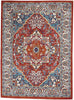 4’ x 6’ Red and Ivory Medallion Area Rug