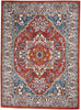5’ x 7’ Red and Ivory Medallion Area Rug