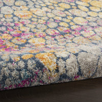 5’ Round Yellow and Pink Coral Reef Area Rug