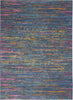 5’ x 7’ Blue Distressed Striations Area Rug