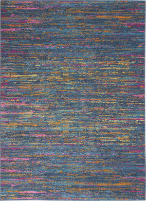 5’ x 7’ Blue Distressed Striations Area Rug