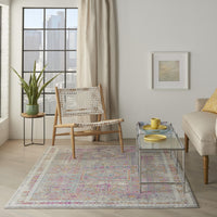 4’ x 6’ Gray Distressed Ornamental Area Rug