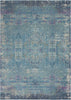 5’ x 7’ Blue Distressed Medallion Area Rug