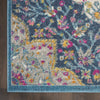 4’ x 6’ Blue and Pink Medallion Area Rug