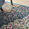 4’ x 6’ Blue and Pink Medallion Area Rug