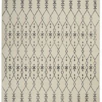 4’ x 6’ Ivory and Gray Geometric Area Rug