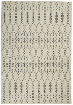 5’ x 7’ Ivory and Gray Geometric Area Rug