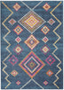 4’ x 6’ Navy Blue Berber Pattern Area Rug