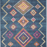 4’ x 6’ Navy Blue Berber Pattern Area Rug