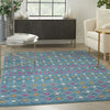 4’ x 6’ Blue Jewels Geometric Area Rug