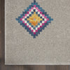 4’ x 6’ Gray and Multicolor Geometric Area Rug