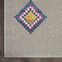 5’ x 7’ Gray and Multicolor Geometric Area Rug