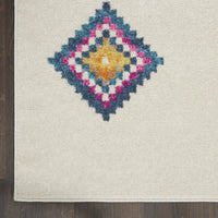 4’ x 6’ Ivory Boho Jewels Geometric Area Rug