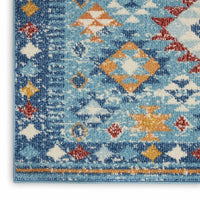 2’ x 6’ Blue and Multi Diamonds Runner Rug