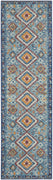 2’ x 8’ Blue and Multi Diamonds Runner Rug