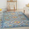 4’ x 6’ Blue and Multi Diamonds Area Rug