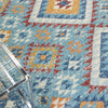 4’ x 6’ Blue and Multi Diamonds Area Rug