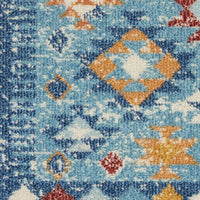 5’ x 7’ Blue and Multi Diamonds Area Rug