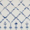 4’ x 6’ Ivory and Blue Berber Pattern Area Rug