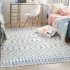 4’ x 6’ Ivory and Blue Berber Pattern Area Rug