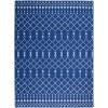 4’ x 6’ Navy Blue and Ivory Berber Pattern Area Rug