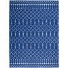 5’ x 7’ Navy Blue and Ivory Berber Pattern Area Rug