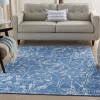 5’ x 7’ Blue and Ivory Floral Vines Area Rug